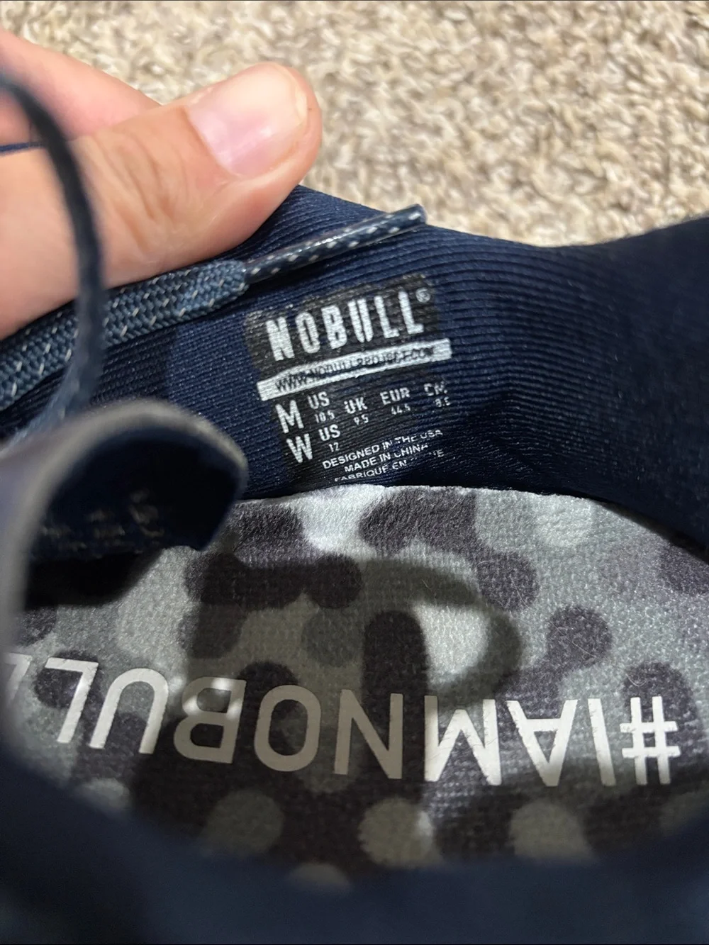 Men's Nobull Navy Athletic Sneakers with Camouflage Sole